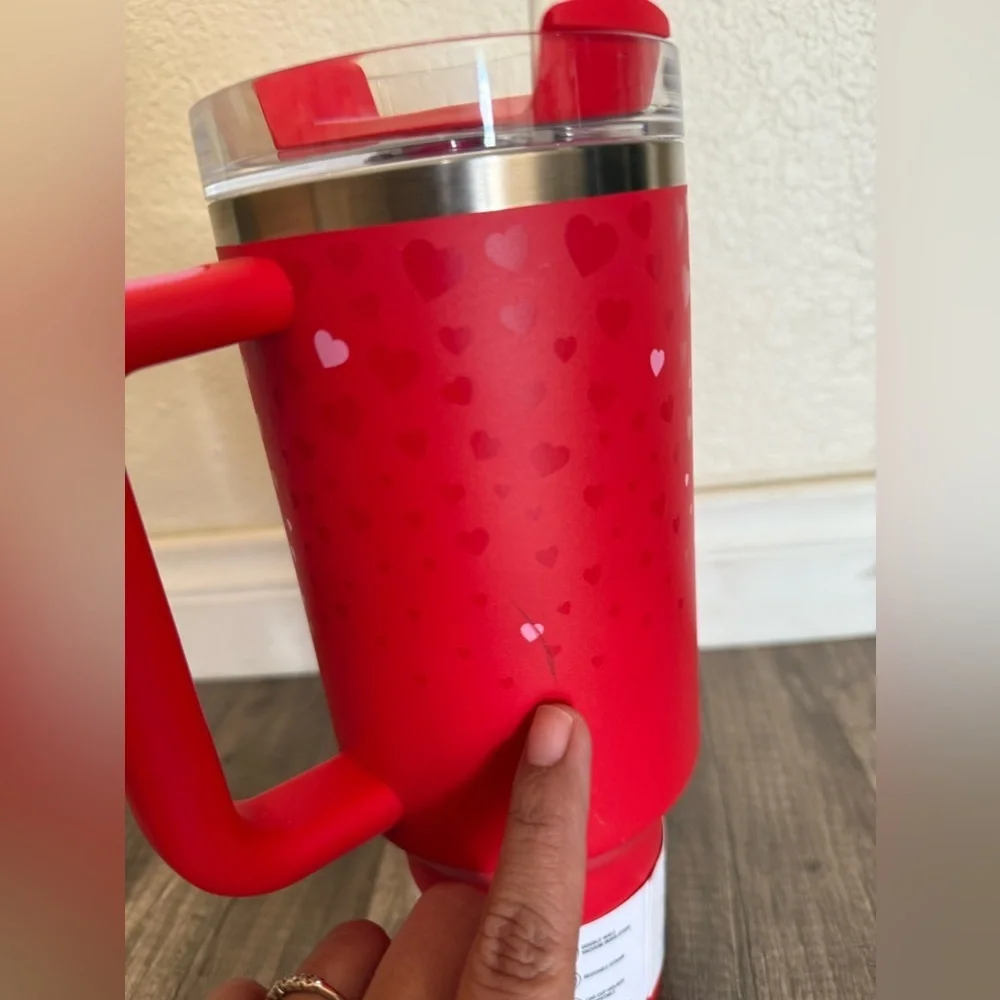 Stanley Valentine’s Day 2025 Sweet Hearts 40oz Tumbler Red Ruby AUTHENTIC TARGET - Picture 4 of 8